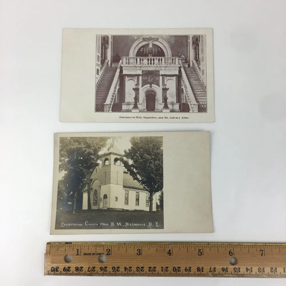 22 Vintage Random Black and White Sepia Postcards Unused‎ Upcycle Scrapbook READ